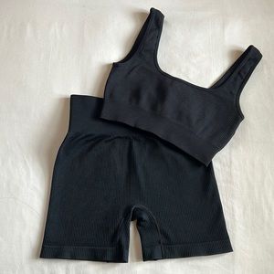 Black Top/Short Workout Set.